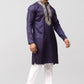 Bluesaanchi Zari Embroidered Kurta Set for Men Purple Color | Swadesiicart