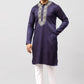 Bluesaanchi Zari Embroidered Kurta Set for Men Purple Color | Swadesiicart