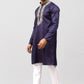 Bluesaanchi Zari Embroidered Kurta Set for Men Purple Color | Swadesiicart