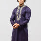 Bluesaanchi Zari Embroidered Kurta Set for Men Purple Color | Swadesiicart