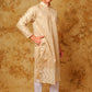 Bluesaanchi Zari Work Beige Kurta with Trouser Pajama | Swadesiicart