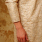 Bluesaanchi Zari Work Beige Kurta with Trouser Pajama | Swadesiicart