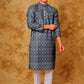 Bluesaanchi Zari Work Blue Kurta with Trouser Pajama | Swadesiicart