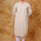 Bluesaanchi Zari Work Ivory Kurta with Trouser Pajama | Swadesiicart