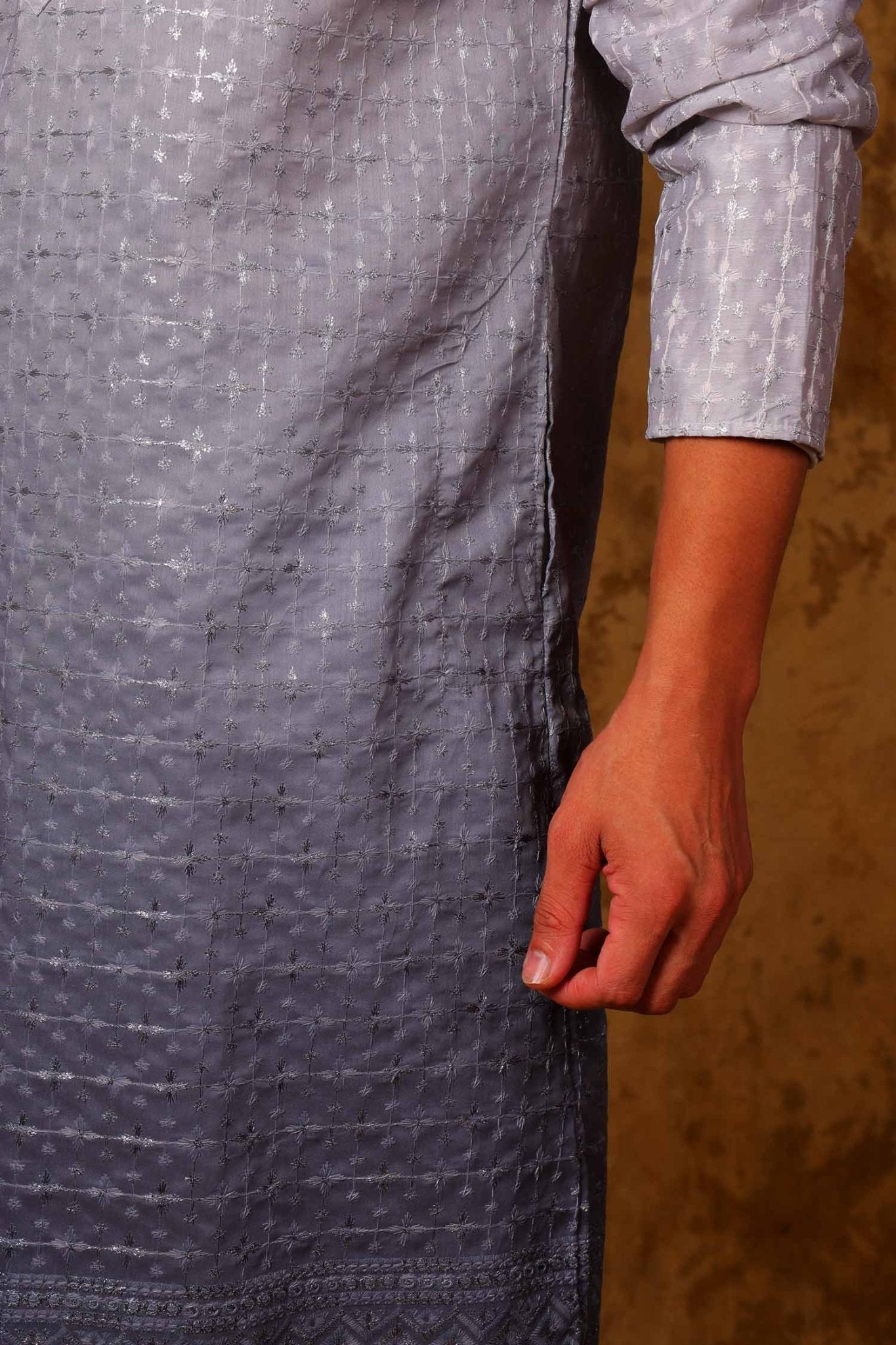 Bluesaanchi Zari Work Light Blue Kurta with Trouser Pajama | Swadesiicart