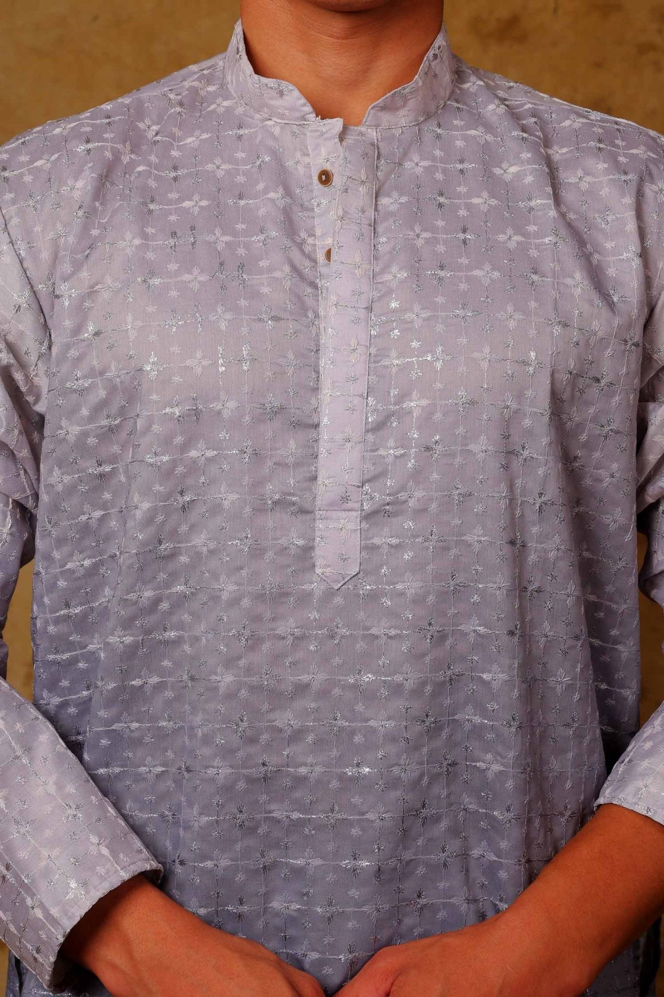 Bluesaanchi Zari Work Light Blue Kurta with Trouser Pajama | Swadesiicart