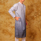 Bluesaanchi Zari Work Light Blue Kurta with Trouser Pajama | Swadesiicart