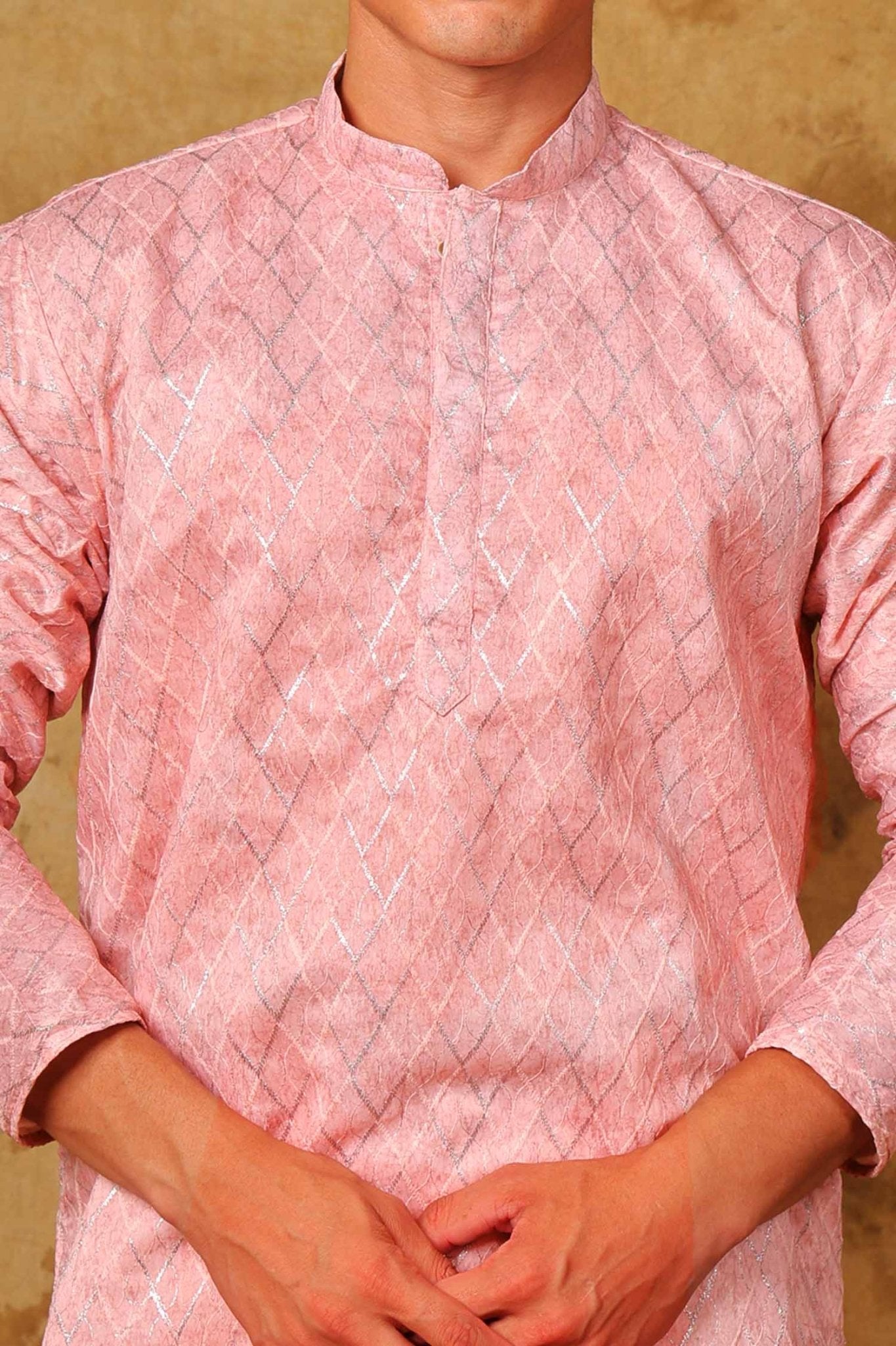 Bluesaanchi Zari Work Pink Kurta with Trouser Pajama | Swadesiicart