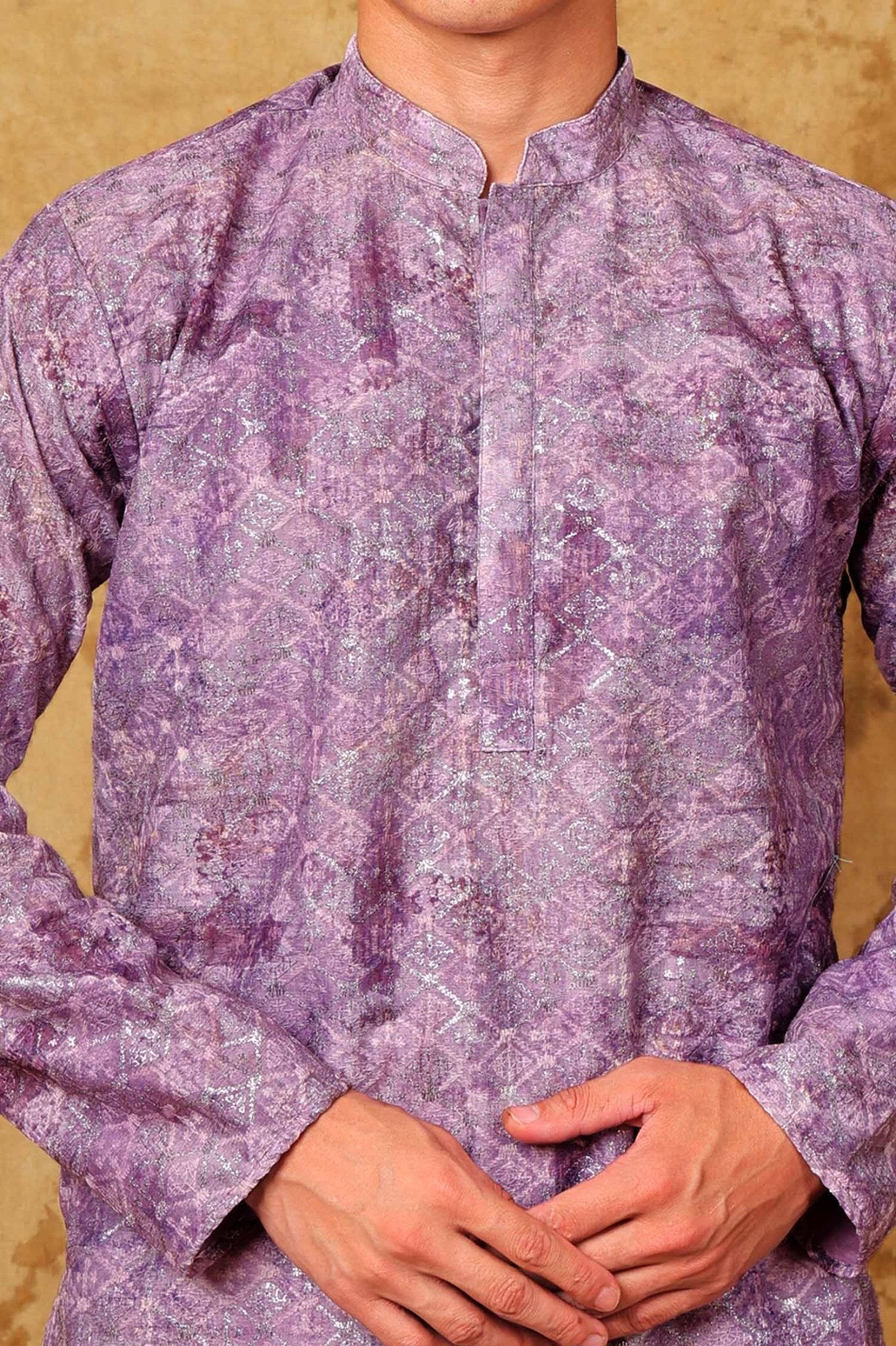 Bluesaanchi Zari Work Purple Kurta with Trouser Pajama | Swadesiicart