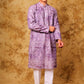 Bluesaanchi Zari Work Purple Kurta with Trouser Pajama | Swadesiicart
