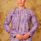 Bluesaanchi Zari Work Purple Kurta with Trouser Pajama | Swadesiicart
