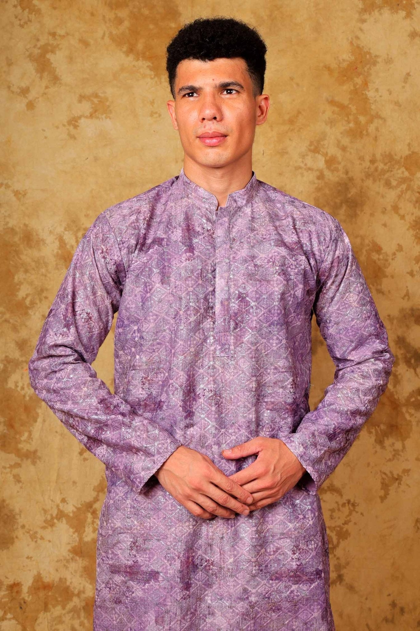 Bluesaanchi Zari Work Purple Kurta with Trouser Pajama | Swadesiicart