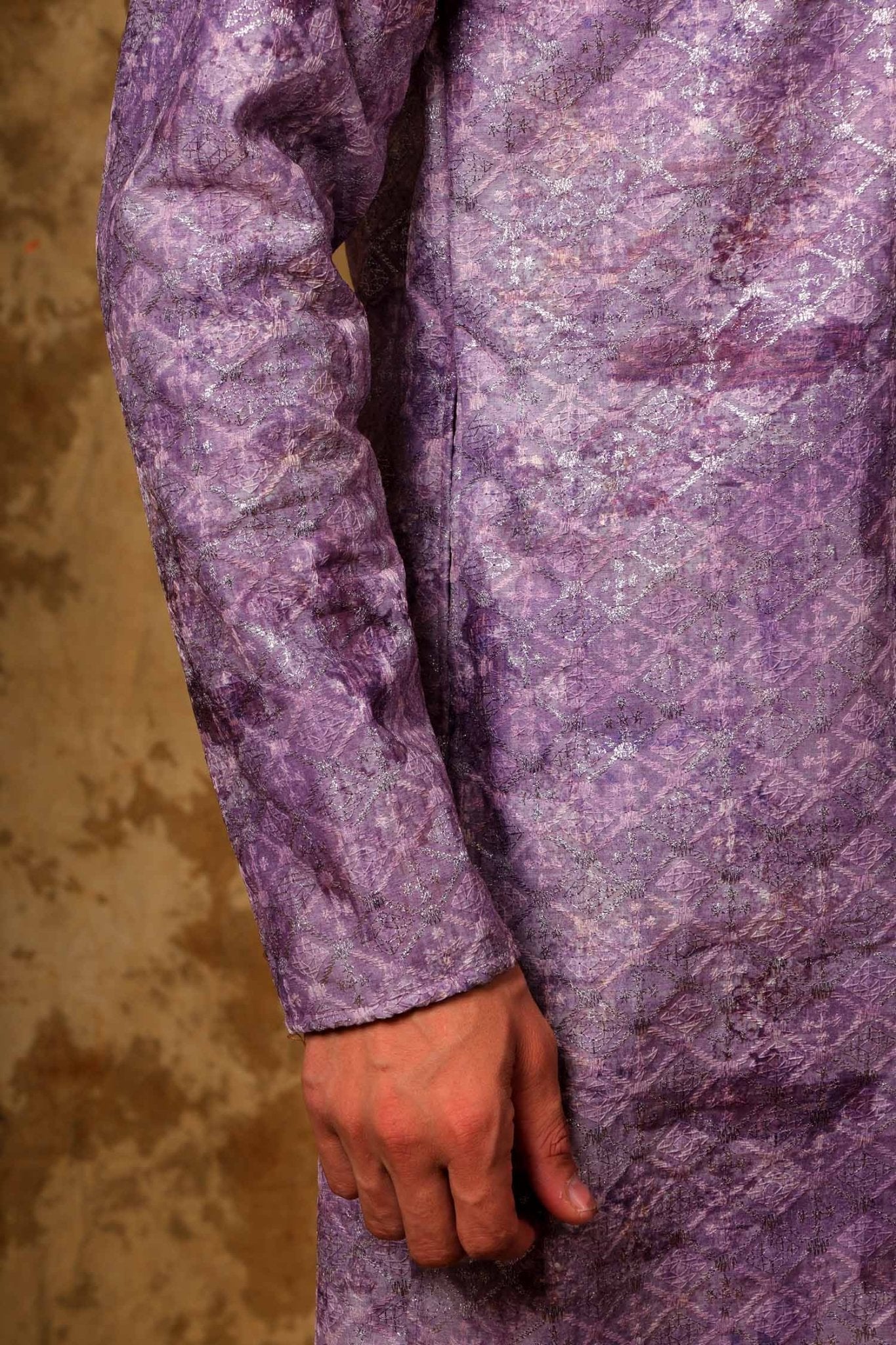 Bluesaanchi Zari Work Purple Kurta with Trouser Pajama | Swadesiicart