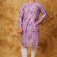 Bluesaanchi Zari Work Purple Kurta with Trouser Pajama | Swadesiicart