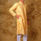 Bluesaanchi Zari Work Yellow Kurta with Trouser Pajama | Swadesiicart
