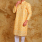 Bluesaanchi Zari Work Yellow Kurta with Trouser Pajama | Swadesiicart