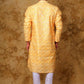 Bluesaanchi Zari Work Yellow Kurta with Trouser Pajama | Swadesiicart
