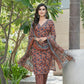 BulBul Fashionista Rust Cotton Kurta Set with Dupatta - Swadesiicart