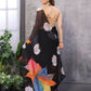 Partywear Designer Black Georgette Fancy Saree - Satrangi | Swadesiicart
