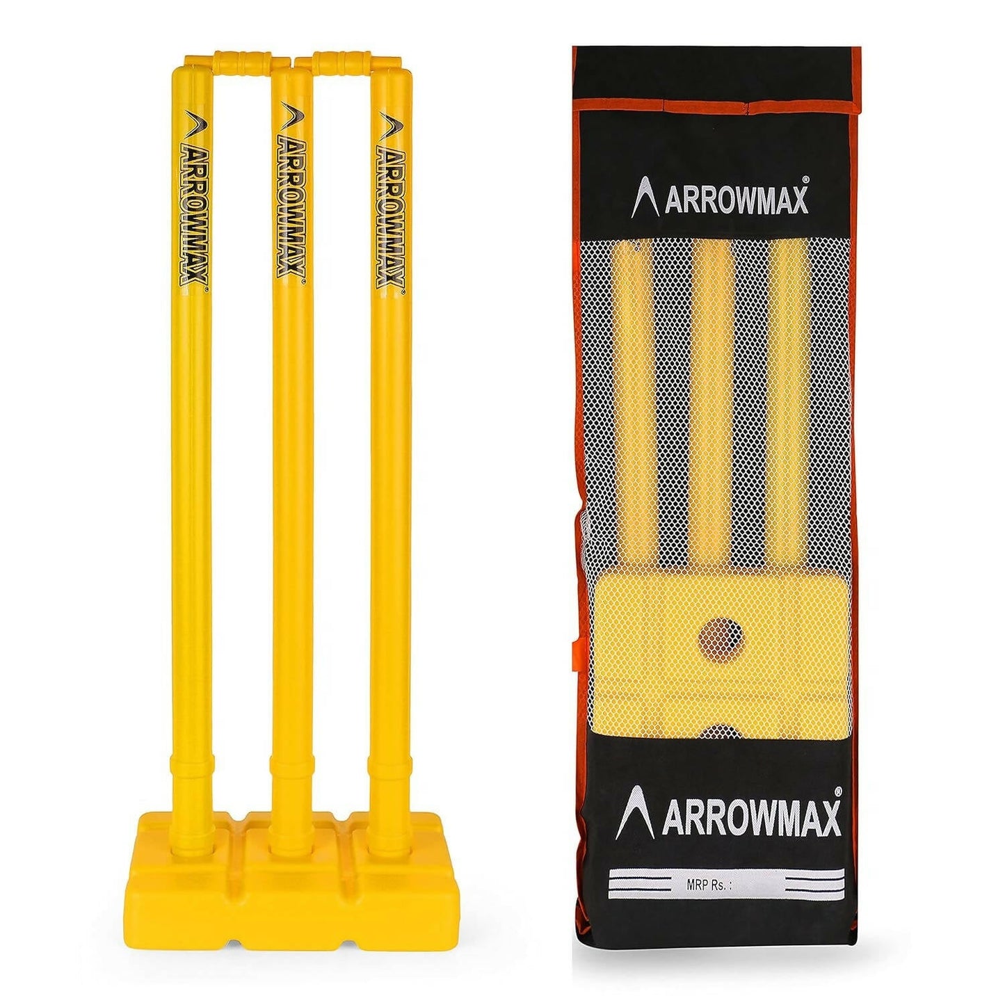 India Best Heavy Plastic Cricket Stumps Set with Bag