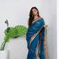 Vamsee Aaradhna Blue Georgette Saree - Swadesiicart