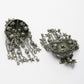 NVR Women's Silver Plated Mirror Work Oxidised Contemporary Jhumka Earrings | Swadesiicart