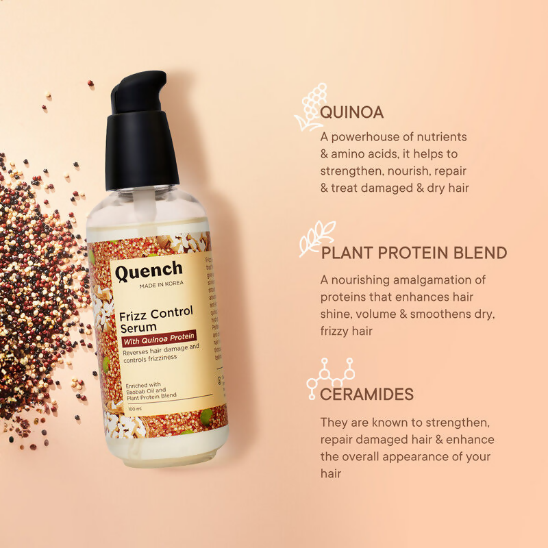 Quench Frizz Control Hair Serum | Swadesiicart