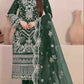 Anaita Green Faux Georgette Stitched Suit with Embroidery Work