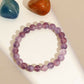 Amethyst Brown and Black Round crystal Beads Elastic Bracelet - Ruby Raang | Swadesiicart