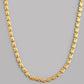 VOJ Gold-Polished Self Design Biscuit Chain For Men | Swadesiicart
