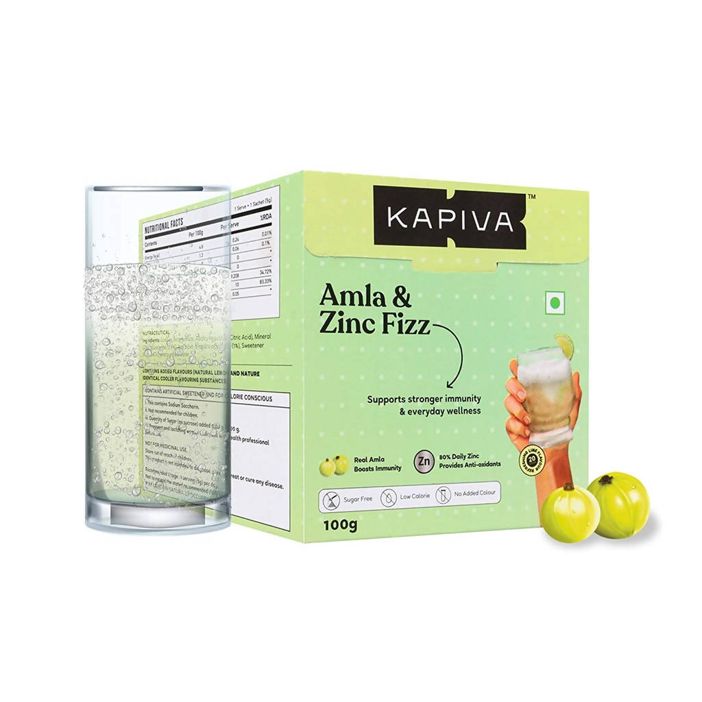 Kapiva Ayurveda Amla & Zinc Fizz - Lime Flavour | Swadesiicart