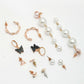 NVR Women's Set of 6 White Pearl Gold-Polished Contemporary Drop Earrings | Swadesiicart