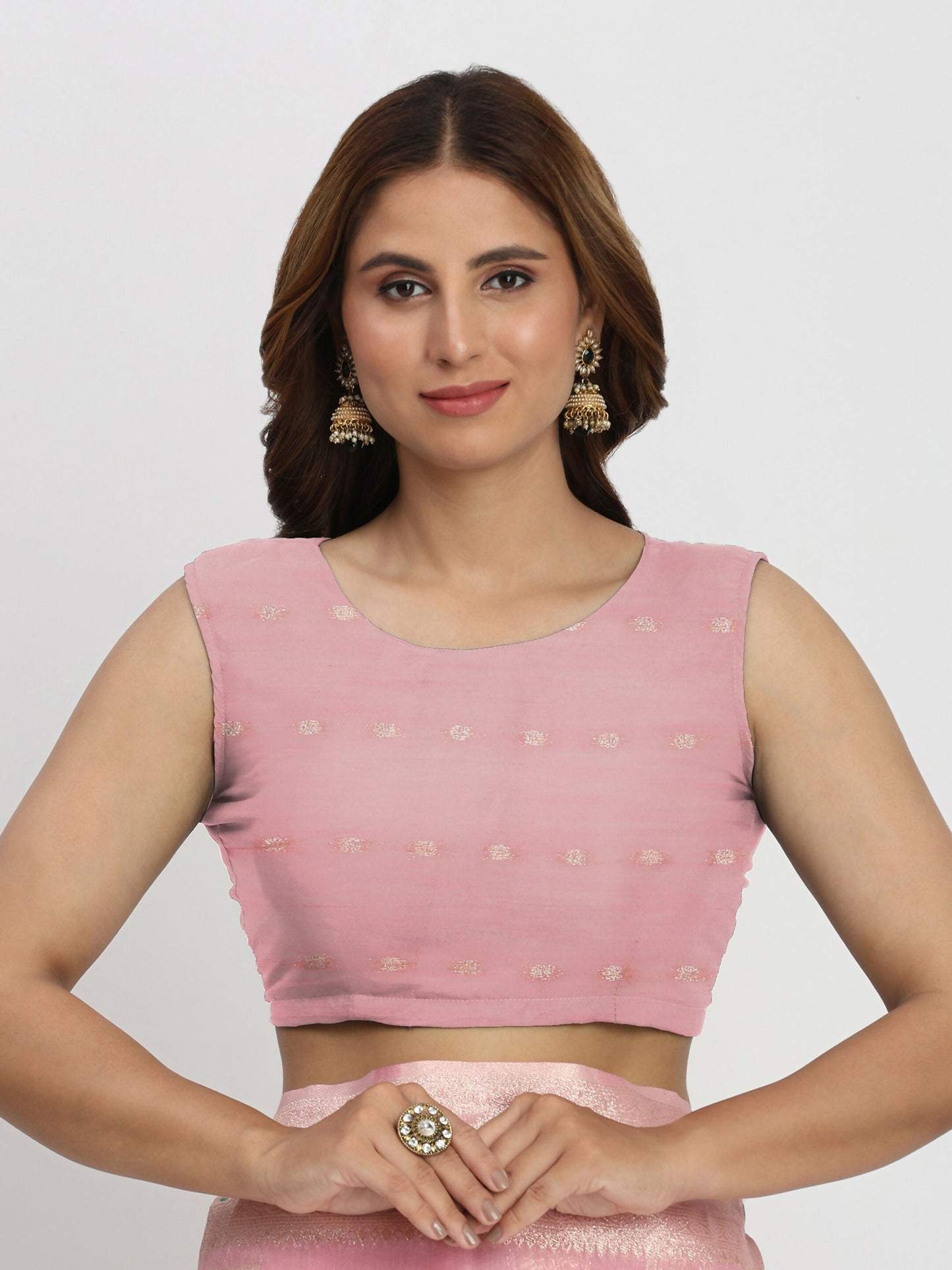 Shree Shyam Fashion Linen Cotton Light Pink Saree