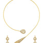 Kundan Antique Finish Earrings and Necklace set - Ruby Raang | Swadesiicart