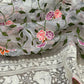 Vamsee Foolwarii White Organza Saree - Swadesiicart