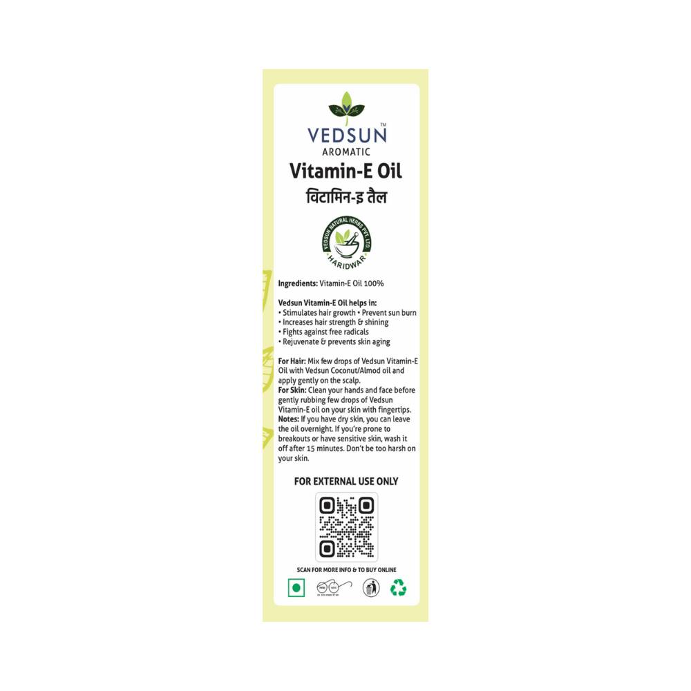 Vedsun Naturals Vitamin E Oil Pure & Organic for Skin - Swadesiicart