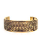 Gold-Polished Alloy Brass Antique Designer Cuff Bangle - The Pari - The Pari - Dinesh Associates