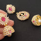 AD Emeralds Designer Beautiful 4 in 1 Earrings | Swadesiicart