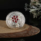 Joban Fashion Women Red Stone Silver Tone Ring | Swadesiicart