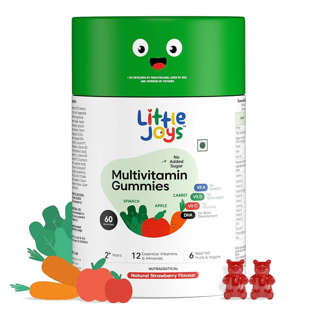 Little Joys Multivitamin Gummies for Kids (2-6 yrs) - No Added Sugar - Swadesiicart