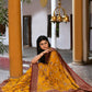 Joban Fashion Yellow Crepe Chiffon Pure Handloom Banarasi Silk Saree | Swadesiicart