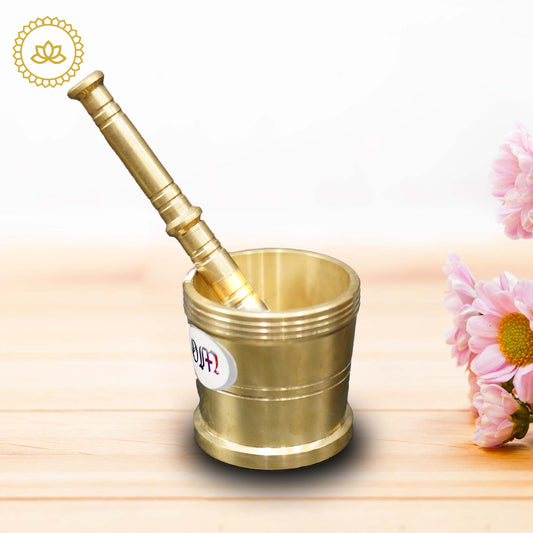 Brass Mortar and Pestle - Embrace the Art of Traditional Grinding - Swadesiicart