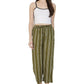 Asmaani Olive Green Color Rayon Fabric Stripped Palazzo