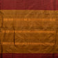 Brown and Mustard Narayanpet Silk Handloom Plain Saree with Traditional Border Design No Blouse - Global Threads | Swadesiicart
