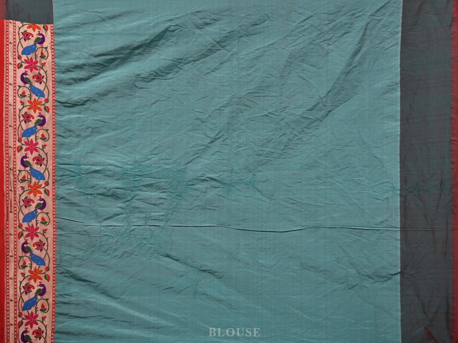 Brown Bandhani Paithani Silk Handloom Saree with Peacocks Border and Pallu Design - Global Threads | Swadesiicart