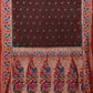 Brown Bandhani Paithani Silk Handloom Saree with Peacocks Border and Pallu Design - Global Threads | Swadesiicart