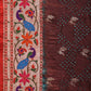 Brown Bandhani Paithani Silk Handloom Saree with Peacocks Border and Pallu Design - Global Threads | Swadesiicart