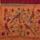 Brown Paithani Silk Handloom Saree with Triple Muniya Border and Pallu Design - Global Threads | Swadesiicart