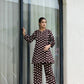 Yufta Brown Polka Dot Print Top And Trouser Co Ord Set - Swadesiicart