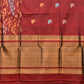 Brown Uppada Silk Handloom Saree with One Side Border Design - Global Threads | Swadesiicart
